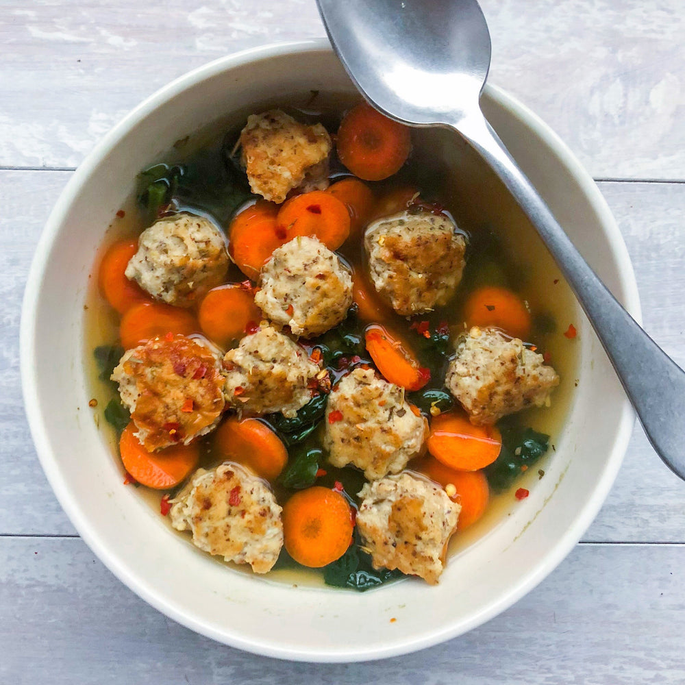 Kale & Turkey Meatball Soup